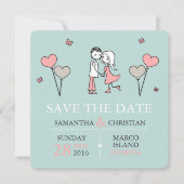 Braut und Hochzeit speichern das Datum Save The Date (Vorderseite)