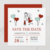 Braut und Hochzeit speichern das Datum Save The Date (Vorne/Hinten)
