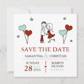 Braut und Hochzeit speichern das Datum Save The Date (Vorderseite)