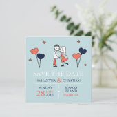 Braut und Hochzeit speichern das Datum Save The Date (Stehend Vorderseite)