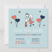 Braut und Hochzeit speichern das Datum Save The Date (Vorderseite)