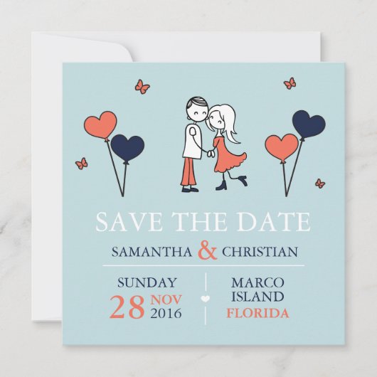 Braut und Hochzeit speichern das Datum Save The Date (Vorderseite)