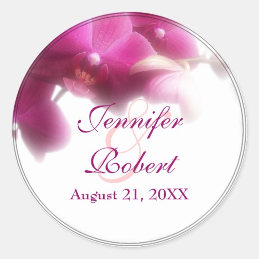 Braut- und Hochzeitsaufkleber Runder Aufkleber (Vorderseite)