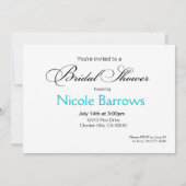 Braut und ihr Brdesmaids Brautparty | aquamarin Einladung (Rückseite)