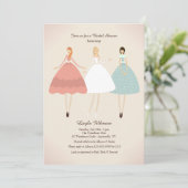 Braut und ihre Begleiter-Einladung Einladung (Stehend Vorderseite)