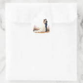 Braut- und Kissenaufkleber Runder Aufkleber (Tasche)