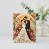 Braut und Kollage Postkarte (Stehend Vorderseite)