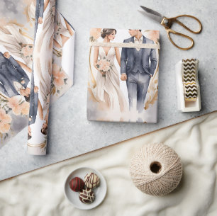 Braut- und Körperhalter in der Liebe Geschenkpapier