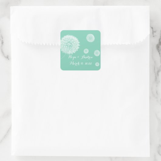 Braut- und Kronenaufkleber Quadratischer Aufkleber (Tasche)