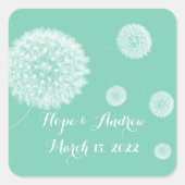 Braut- und Kronenaufkleber Quadratischer Aufkleber (Vorderseite)