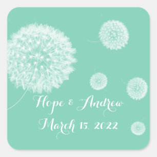 Braut- und Kronenaufkleber Quadratischer Aufkleber