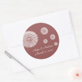 Braut- und Kronenaufkleber Runder Aufkleber (Umschlag)