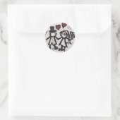 Braut und Rom 2 Runder Aufkleber (Tasche)