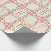 Braut- und Rosenwackelpapier Geschenkpapier (Ecke)