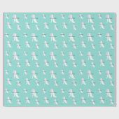 Braut und Schleier kommen hier zum Party der Braut Geschenkpapier (Flach)