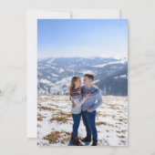 Braut und Schneeglobe Save The Date (Rückseite)