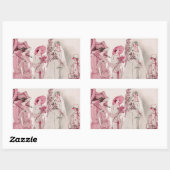 Braut und Schüler Rechteckiger Aufkleber (Blatt)