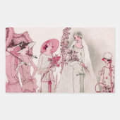 Braut und Schüler Rechteckiger Aufkleber (Vorderseite)