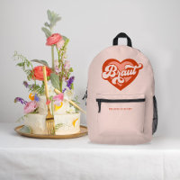 Braut und Team Braut Bachelorette Retro Herz