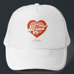Braut und Team Braut Bachelorette Retro Herz Truckerkappe<br><div class="desc">Braut und Team Braut Bachelorette Retro Herz Trucker Hat Kappe Cappy Vintag Bride zu Bride's Maid BrideTribe</div>