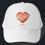 Braut und Team Braut Bachelorette Retro Herz Truckerkappe<br><div class="desc">Braut und Team Braut Bachelorette Retro Herz Trucker Hat Kappe Cappy Vintag Bride zu Bride's Maid BrideTribe</div>