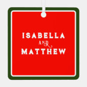 Braut und Verlobung Hochzeit Ornament Aus Metall (Rückseite)