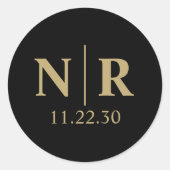 Braut- und Wurfanfänge für die Hochzeit Runder Aufkleber (Vorderseite)