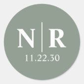 Braut- und Wurfanfänge für die Hochzeit Runder Aufkleber (Vorderseite)