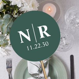 Braut- und Wurfanfänge für die Hochzeit Runder Aufkleber