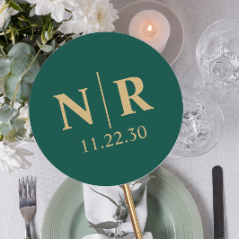 Braut- und Wurfanfänge für die Hochzeit Runder Aufkleber