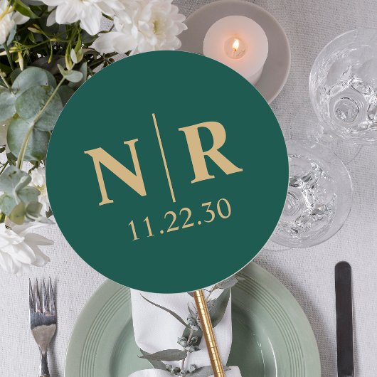 Braut- und Wurfanfänge für die Hochzeit Runder Aufkleber