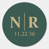 Braut- und Wurfanfänge für die Hochzeit Runder Aufkleber (Vorderseite)