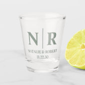 Braut- und Wurfanfänge für die Hochzeit Schnapsglas (Vorderseite)