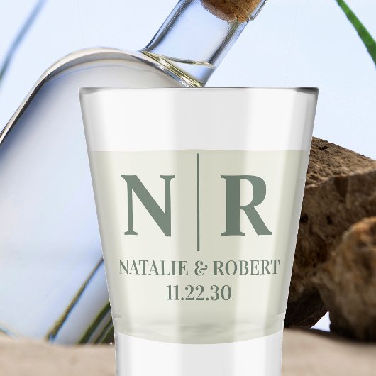 Braut- und Wurfanfänge für die Hochzeit Schnapsglas