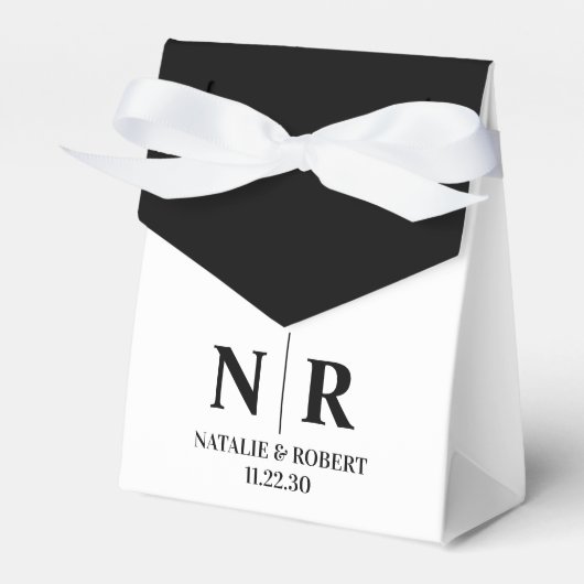 Braut- und Wurzelinitials für Hochzeiten elegant Geschenkschachtel (Vorderseite)