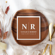 Braut- und Wurzelinitials für Hochzeiten elegant