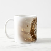 Braut Vintage-Uhr Schmetterlinge Zeitloser Becher