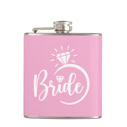 Braut Vinyl umwickelte Flasche Flachmann (Vorderseite)