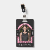 Braut VIP QR Code Abzeichen Lade die Braut auf ein Ausweis (Vorderseite mit Clip)
