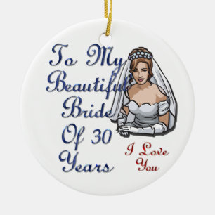 Braut von 30 Jahren Keramikornament