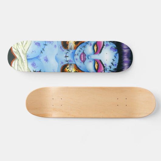 Braut von Frankenstein Skateboard (Horizontal)