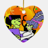 Braut von Frankenstein Verzierung Keramik Ornament (Hinten)