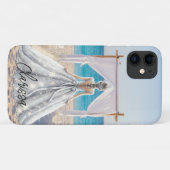 Braut Wedding Day Beach Hochzeit Extravagante Gown Case-Mate iPhone Hülle (Rückseite (Horizontal))