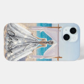 Braut Wedding Day Beach Hochzeit Extravagante Gown Case-Mate iPhone Hülle (Rückseite (Horizontal))
