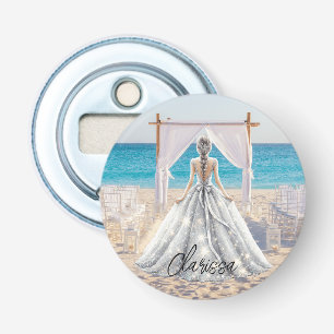 Braut Wedding Day Beach Hochzeit Extravagante Gown Flaschenöffner
