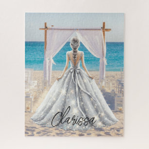 Braut Wedding Day Beach Hochzeit Extravagante Gown Puzzle