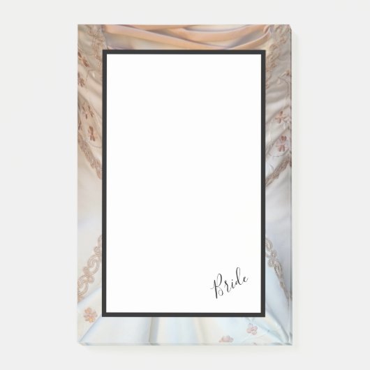 Braut Wedding Dress Post-it Klebezettel (Vorderseite)