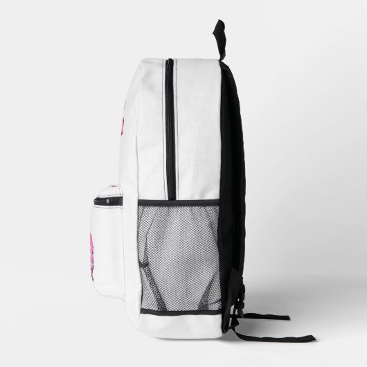 Braut Weiß & Rosen Bedruckter Rucksack (Rechts)