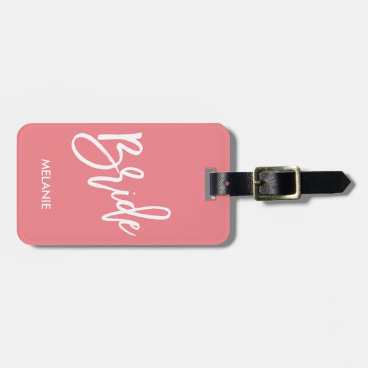 Braut-Weiß-Skript Gepäckanhänger (Vorderseite horizontal)