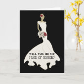 Braut weiße Hochzeitskleid schicke Magd Ehre Karte (Gelbe Blume)